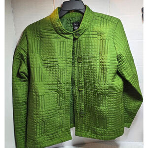 Women's Analogy Green Quilted Jacket XL